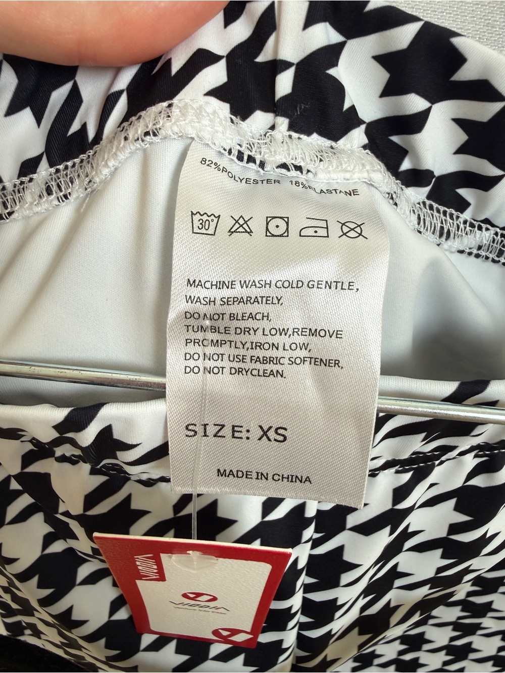 Viodia Black & White Houndstooth Athletic Shorts | Size XS NWT - Picture 11 of 12